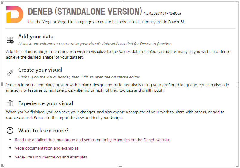 Стартовая страница Deneb (Standalone Version)